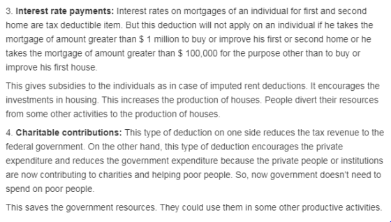 3. Interest rate payments: Interest rates on mortgages of an individual for first and second home are tax deductible item. Bu