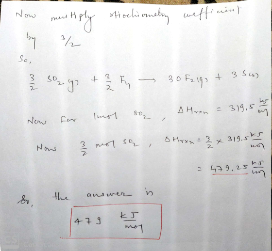 mi Now multiply stochiometry wefficient by / So, soz y + 30 F2192 + 350) Now for imot so , atran = 319,56 Now 3 morson, Stran