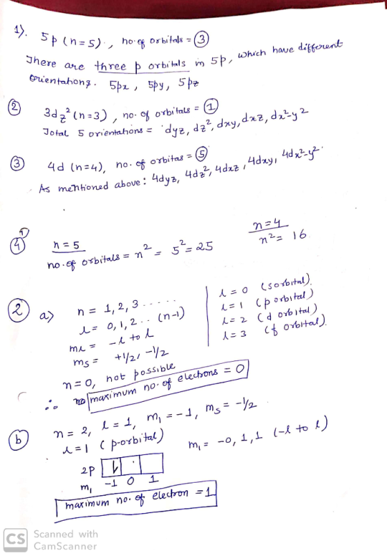 5p (n=5), no of orbitals = ☺ in 5b, which have different Jhere are three Þorb orientations. 5bx, 5py, ree Þ Orbitals 5px 5py,