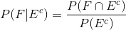P(F|EC) - P(FNE) P(EC)