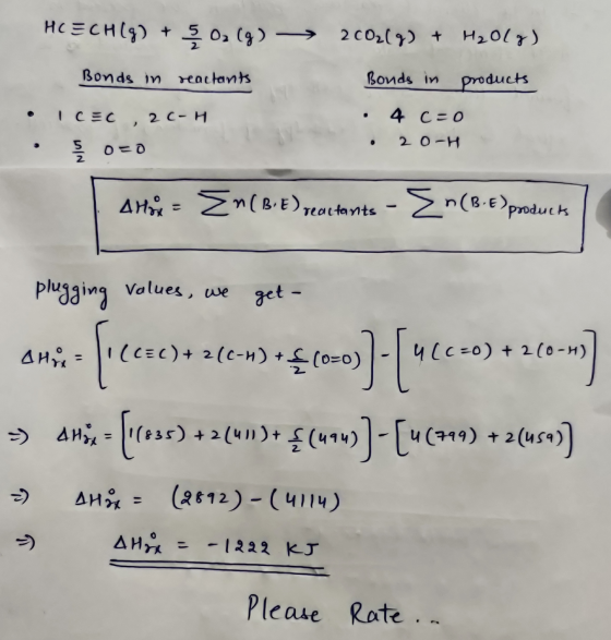 HECH(g) + Ş 02(g) → 2002(9) + H2O17) Bonds in reactants Bonds in products • ICEC, 2C-H 4c=0 • 2o-H A Hoxe = ( B-E) reactants