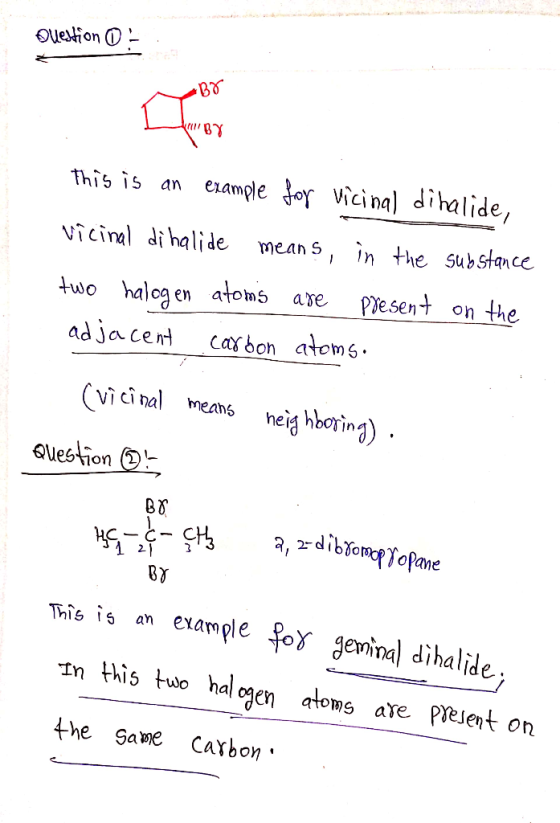 Question 138 This is an euample or Vicinal dihalide, vicinal Ji halide mean S, in the substance two halog en 4t0m5axePesent o