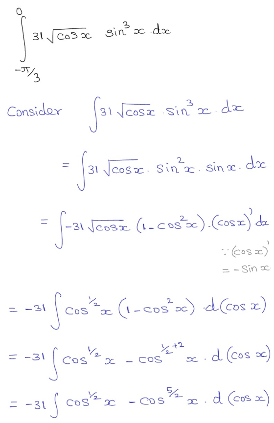 31 cosa sin? a.doc -3/3 Consider 31 (cosa sin²x.doc for cosoc. sin ac. sina. = Sa Veosz (1-сos oc).Ccosz) de (cosa) =-Sina. ½