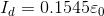 I_{d}=0.1545 \varepsilon _{0}