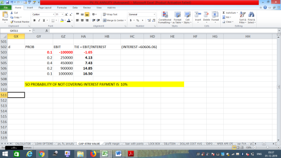 PV, FV, ANNUITY (Autosaved) - Microsoft Excel (Product Activation Failed) Review View Add-Ins File Home Insert Page Layout Fo