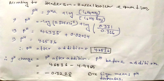 1. According to Henderson - Hasselbalch equation, рч = p<a +1° С (авья», - 3 pH = -log (2.3254105) +log / 0.331 306A133 + 109