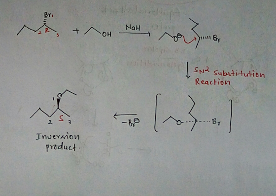 By uc R NaH + OH also 111 By Isna Substitution Reaction 3 . -BO •Br Inversion product.