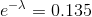 e = 0.135