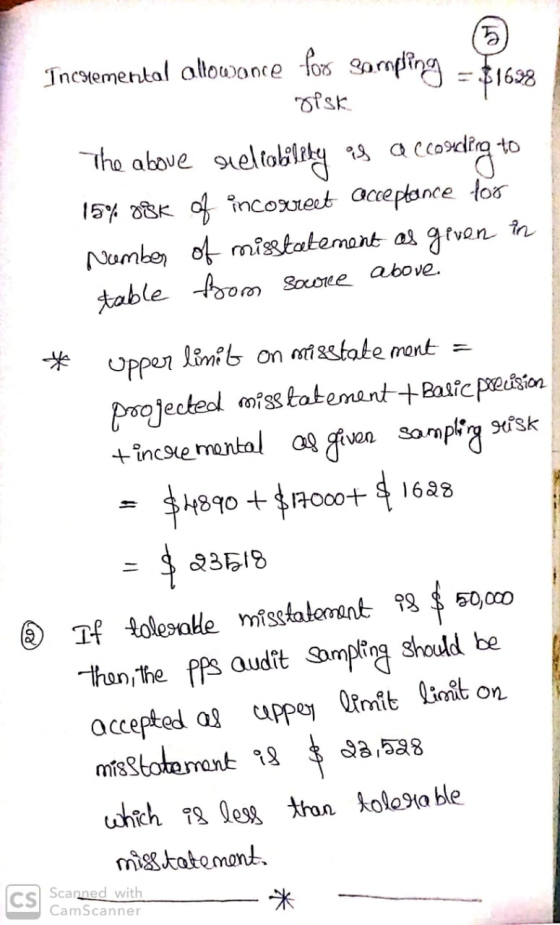 Incremental allowance for samping - 11699 Opsk The above sceltability of according to 15% ofk of incorrect acceptance for Num