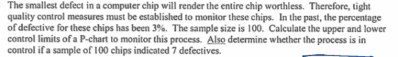The smallest defect in a computer chip will render the entire chip worthless. Therefore, tight quality control measures must