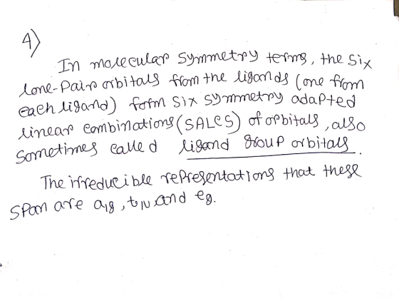 In maeeula Symetpy tes, he si ane-Paip bita fom the igonds (one fm eaeh ligand faf Si Smrmetny odapted imeap eombinationg (SA