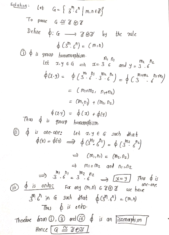 Soluhon G- m.ne let To pmue 7 G Dehne : G nle 7 by thc C3 )=mh) goup homemonphism - and y= 3 .6 Let l 3 6 Mitm2 (m,) ( e) ) d