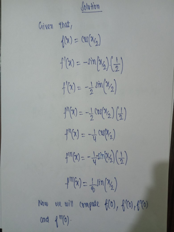 Solution Given that, )= (ay f(x) = -sin (wa) f(v) = -1. (1982) f(0) = -) f(x) = - corto) f (M = - 4-max.) (2) {(X) = Lud