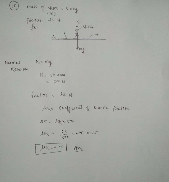 0) mass skie Sok C van) fk) skies. md Normal mg Reachon SOD N kinefic f