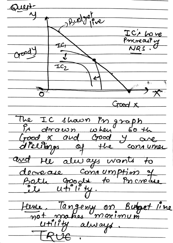 Queba y Budget the Ic have Pncreasi NRS, asping 46 Goody ICZ X Good x Goth of the The IC shown in graph ir drawn when Good x