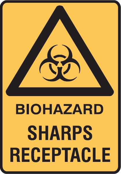 BIOHAZARD SHARPS RECEPTACLE