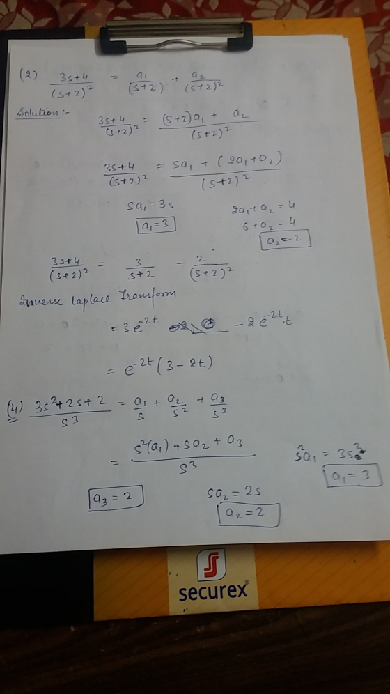 ai 2 (2) 35+4 (5+2)² (5+2) (5+2)2 Solution :- 35+ 4 = = (512) a, + (5+2)2 (372)2 35+ 4 = sa, +(20,10₂) (5+2)2 (5+2)2 sa,=35 J