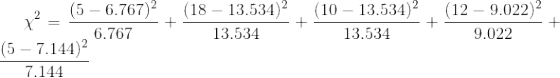 (18 - 13.534) 13.534 (5 - 6.767)2 x2 6.767 (5 – 7.144) 7.144 (10 – 13.534)2 13.534 (12 - 9.022) 9.022 +