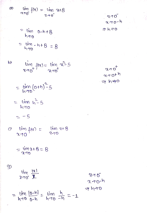 ay um nyo f(x) um x+8 xayol ܝܐܬ0_ 4-QlX Okyto = im O-htB horo a um -ht8 = 8 hao by um it fra) = lim x²5 + t 2-40 torx Xero 27