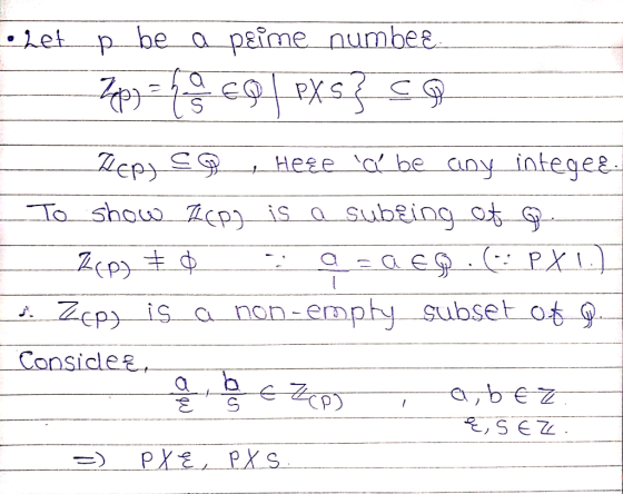 het p be a prime numbee. 20 = 2 a EQ | PXS} cg Tesz co, Heze C be any integez. To show ICP) is a subeing of G. 283 # $ ; a