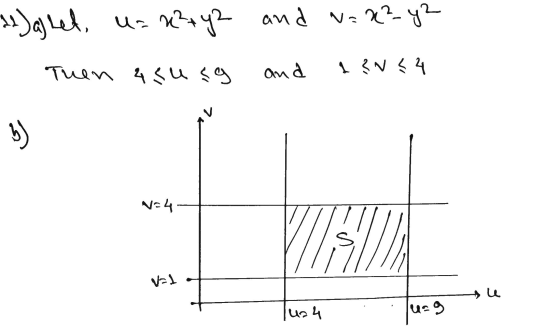 2) aj let, u= n2+ y2 and w=8²-42 Then 4susg and IN4 N=4 - VIEW V=1 424 urg