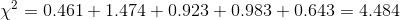 2 == 0.461+1.474+0.923 +0.983 +0.643 = 4.484
