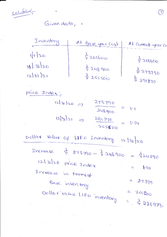 colushin Given data, A Cunent year Ce Cast At ase Inventory yeauf 201600 201600 1 3120 12131 121 213790 25S SOO 291370 price