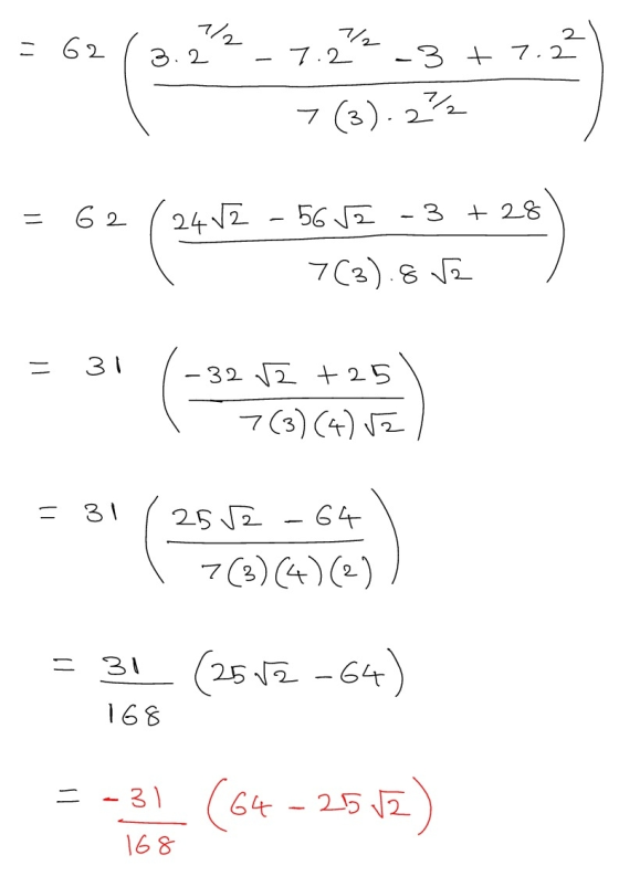 = 62 크 3.2 72 3 | 7.2 (3). 2를 1 62 2412 -56E 3 +28 7C3).82 - 31 -32日 +25 73) 47E 10 31 64 25R 73)(4)(2) 2 31 (2512 - 6+) 168
