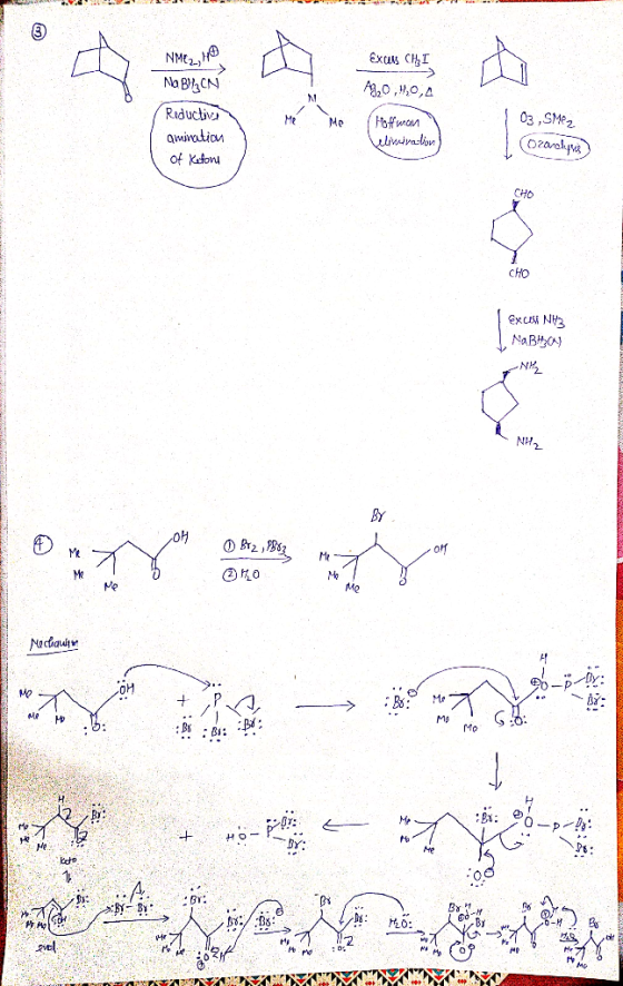 Na ByCN Reductive amination of Ketone exaus CHI 48,0,,0,1 (Hoffman (elimination 03 , Smez Ozavoline CHO WWWWW Excisi N43 I Na