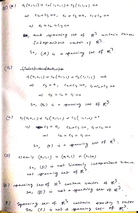 く2+(3 =0, ontn threw Manning sat of ana RS vetr ofF ィdp enent 3 Set f R. So, (A) Vs rpanig (3) -fao,t>p ) ロこら =て この So (3) ら