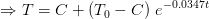 →T=C +(To-C) -0.0317