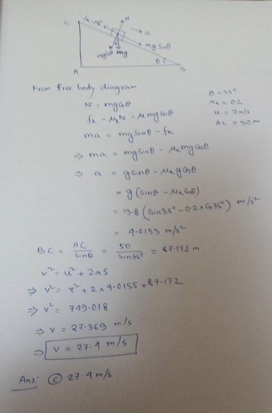mac mg A from free body diagram myce Sa - MN Mongoro ng Sing-fu a A ng sino ang at - gsino - Mx goo = g (sino - Melse) = 9.8