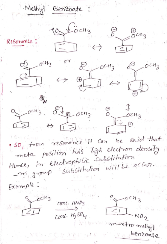 ..Methyl Benzoate to Locna & Benz Resonanile : of Orly on By On į E6 B ocus a ochz. o ochz o OCH • so from resonance it can b