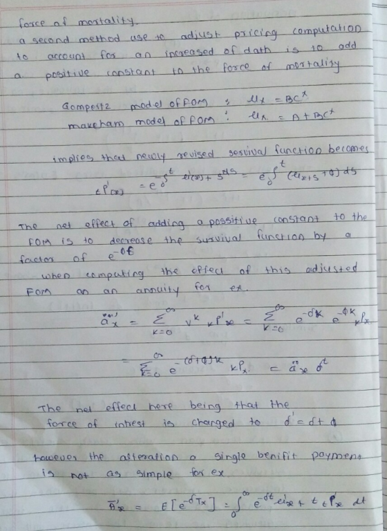 fasce af mostality a second d method ase to adiust pricing Comp increased -to account fcs a d ath-is-in-odd a o mave ham mode