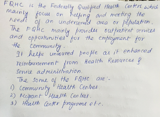 MO FQHC is the Federally Qualified Health Centers which cainly focus on helping and meeting the needs of an underserved area