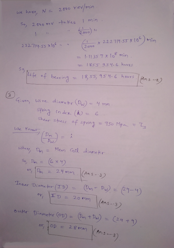 we have, N = 2000 rev/min I min So, 2000 rev takes u 2000 222 714.558106 x106) min 222 714.550 x 106 2000 1. 11357X108 min 18
