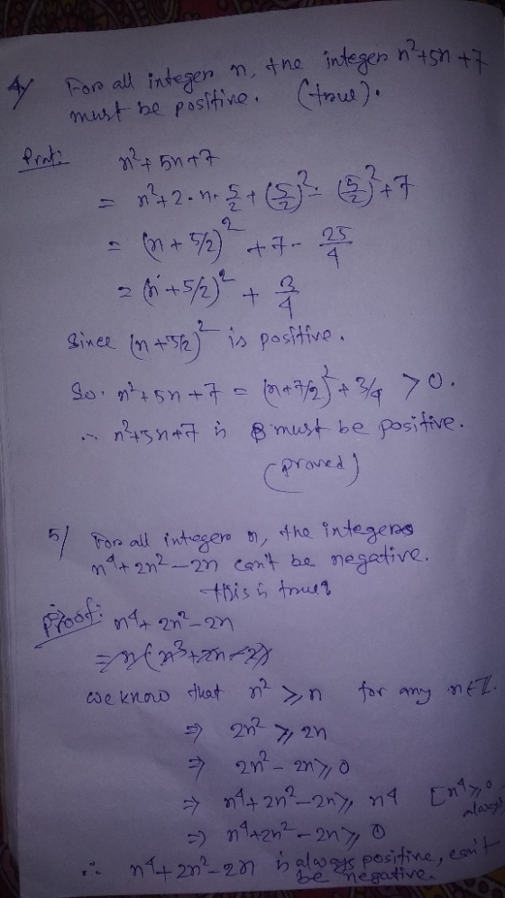 4 for all integen on must be positive. the integer ntsh to (troue). Prati ²4 5047 = 42. - 2 + 0 +7 m+/2) +- 25 (+52) + since