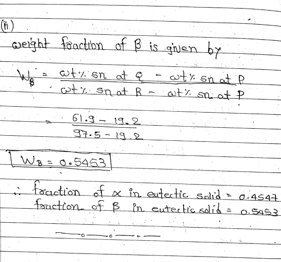 (ii weight foaction of B is given by Wo at% sn at Q otni sincet R- utr sn at P ats. sn at P 61.9. 19.2 97.5 ~:192 WB30.5453 :