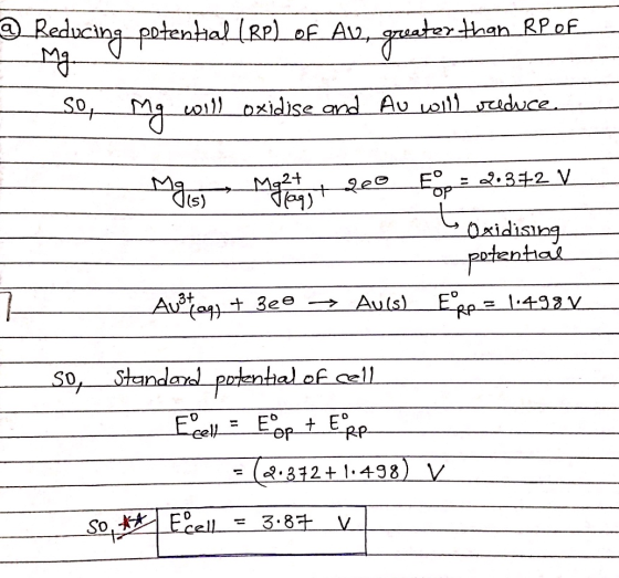 Reducing potentallrr)of Av greatetaan RPof SO+ 9 uo) ০xldise and Av ol) uduce = २.3+-2 V ळ ा २०० Oxidising patenta. -1.493 V