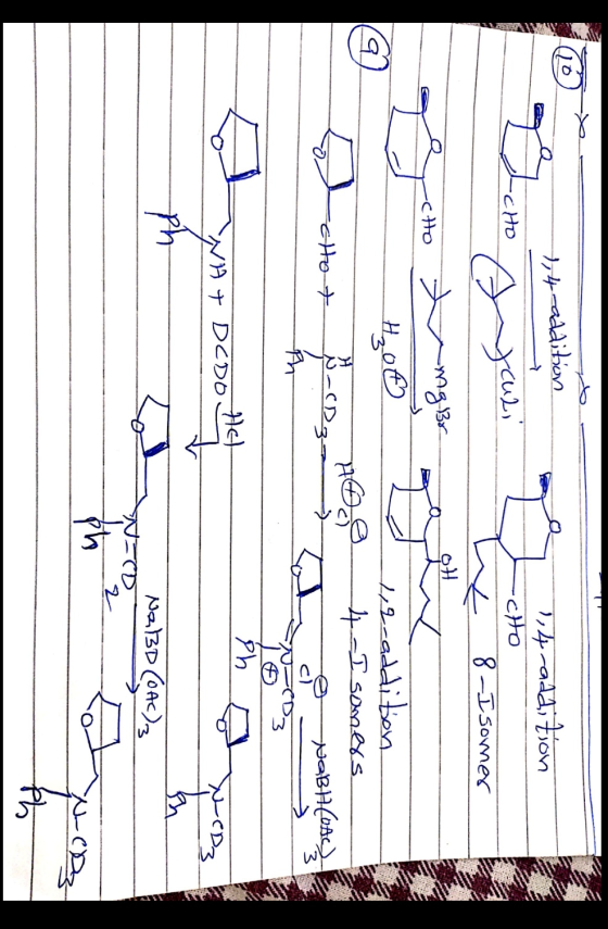 1,4 addition CH2 you, nglar 1,4-9dd, Zion cho L 8-Isomer OH cho 12-addition 4I somers MaBH (DAC), cltot i NA + DCDO HIC -cP3