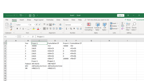 AutoSave 01 H D- Book1 - Excel Sign in - 0 : File Home Insert Draw Page Layout Formulas Data Review View Help Comment: Share