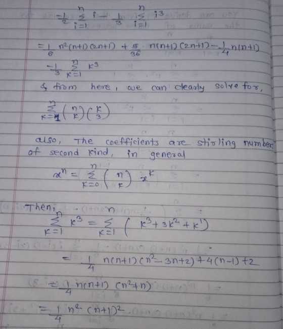 El m2 (n+1) c2n+1 +5 minut) 2n+1)- n1+1) 36 & from here we can clearly solve for, Lonal - KE stirling number also. The coeffi