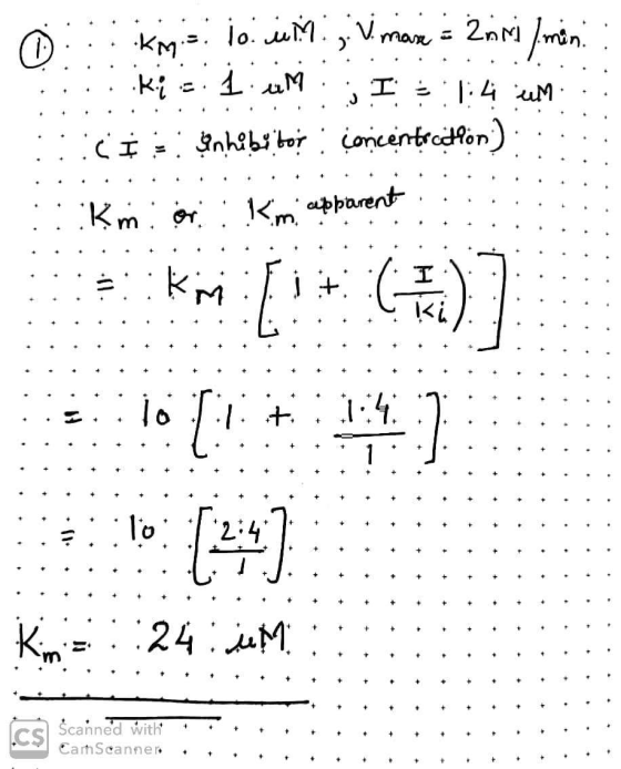::.km.-. lo.My. Vi mase = 2nni /mån. : ic. 1. uM I = 1:4 um I :: $nhibi bor: concentration). . Kmior kimi apparent ... Y km :