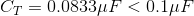 C_{T}=0.0833\mu F<0.1\mu F
