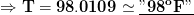 T= 98.0109 98°F