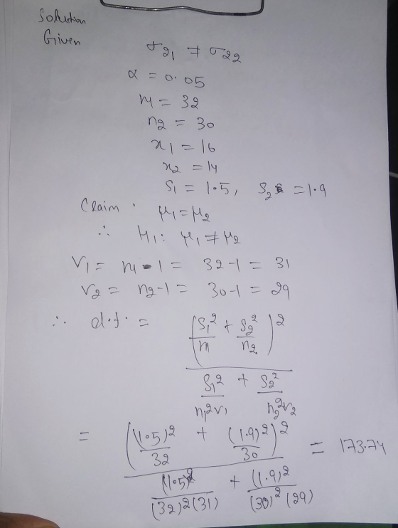 Solution Given 891 m = 32 ng = 30 R1 = 16 =lon Elu Si=105, S = 1.9 Claim fi= Me Hi Y, 7 Me 327= 31 Vg 30-1 = 29 elotos is? &