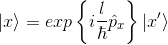 |x\rangle = exp\left \{ i\frac{l}{\hbar}\hat{p}_x \right \}|x'\rangle