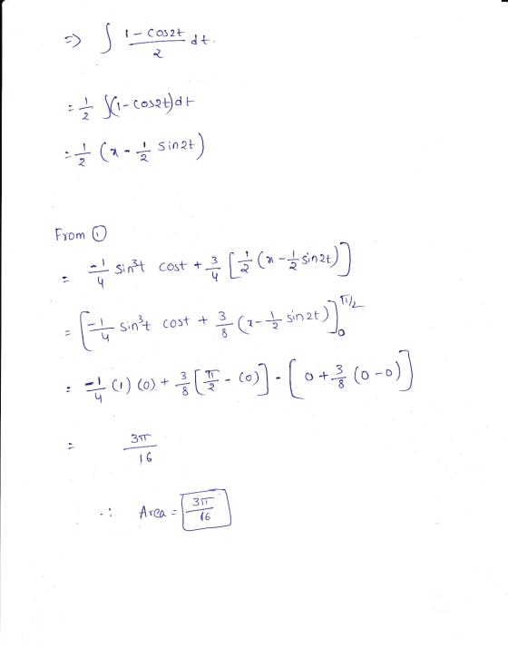 - 5- copt st = Ki-cosetydt = (a 5102t) From ☺ tt cost t snt cost * * [3 -3 sin2t)) f+ sat cost + ?(* sinat) :-) (0)+(5-60)