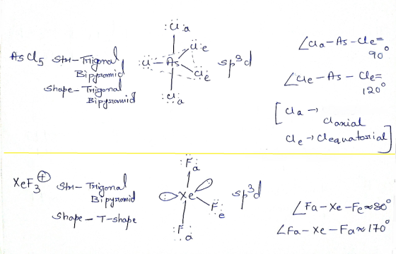 clia lle - Asalg Stu-Trigonal, u Biptaromid Shope- Trigonal Bipopramid ns! ayae sped Laa-As-de- 90° Lee-As-Cle= 120° da [ cl
