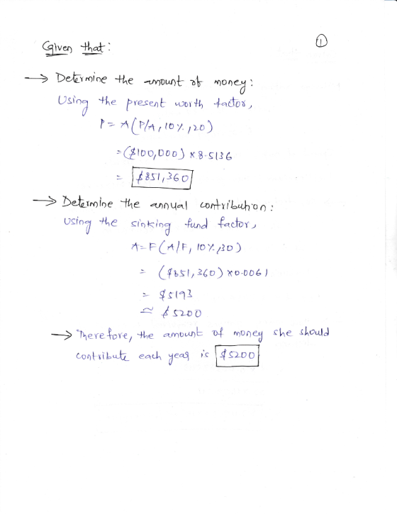 Given that --> Delamine the -mount Using the present wo mone tados, ー> Determine -the -trual corti ,buh.on osing he sinking f